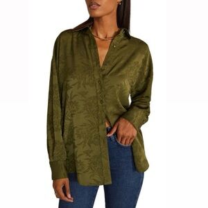 FAVORITE DAUGHTER Oversized Long Sleeve Button Down Blouse